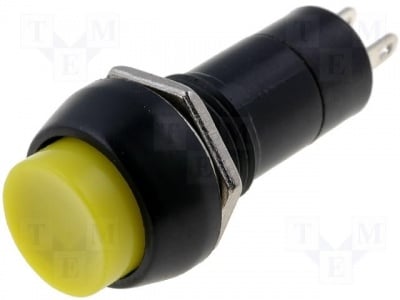 Бутон незадържащ PS11BYL Превключвател: бутон; моностабилни; Цвят на клавиша: жълт; 20m?